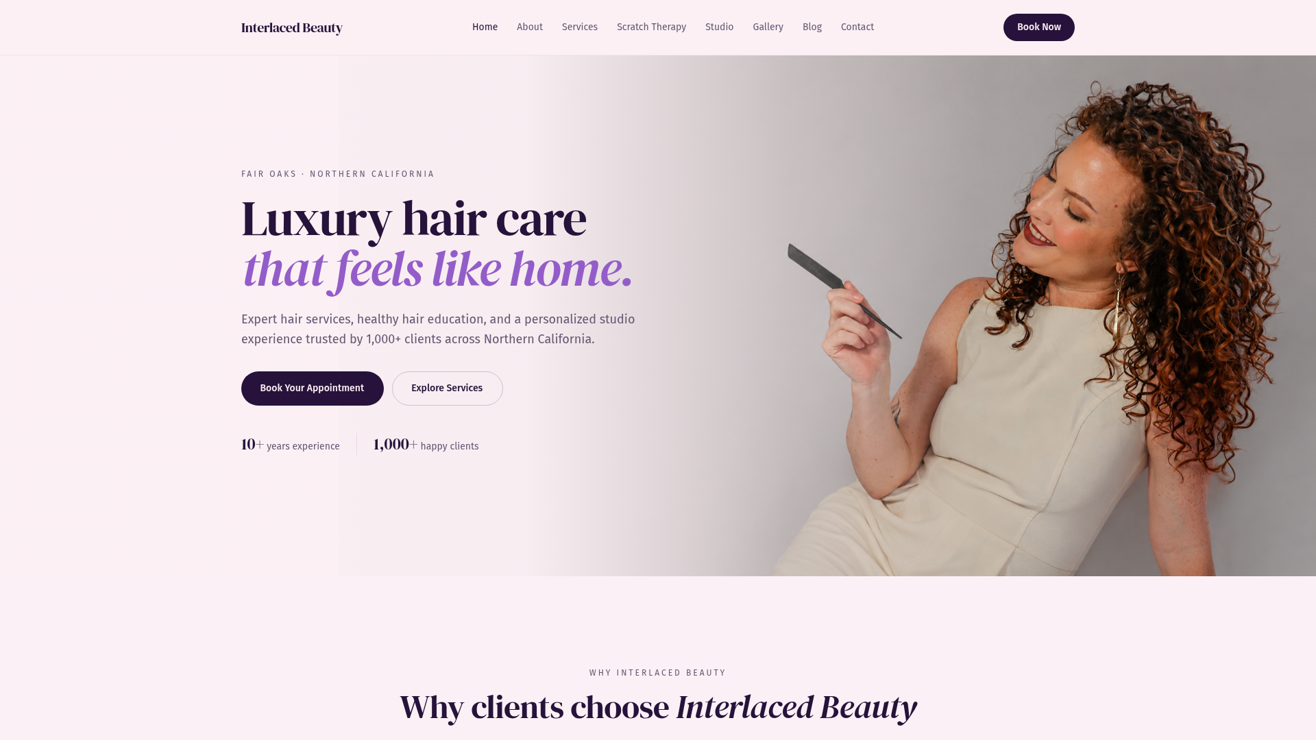 Interlaced Beauty website preview